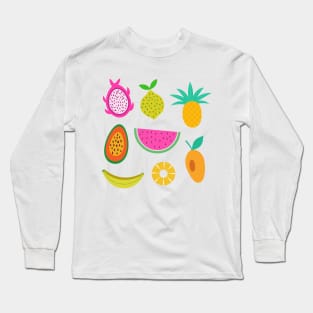 Exotic Tropical Fruits Long Sleeve T-Shirt